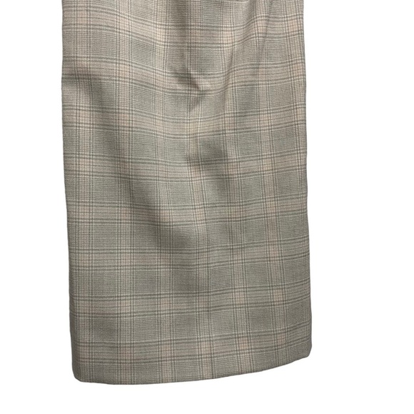 Ann Taylor Factory Pale Beige Gray Pink Plaid Dress Pants High Rise 6 Career - Picture 9 of 16